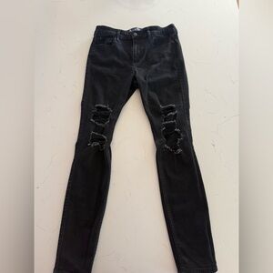 Hollister Black Ripped Skinny Jeans